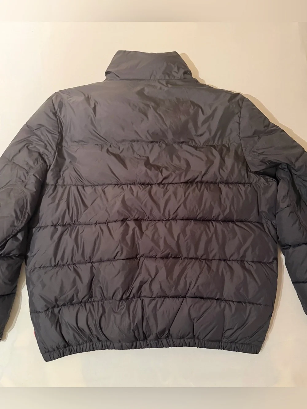 Vtg Levi’s Men’s 2XL Black Puffer Coat Jacket Snap Front Nylon Insulated Coat